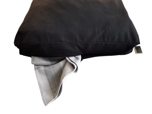 GORISEN Laundry Collector, Laundry Hamper, Door Hanging Laundry bag with hooks (Black, 65Liters)