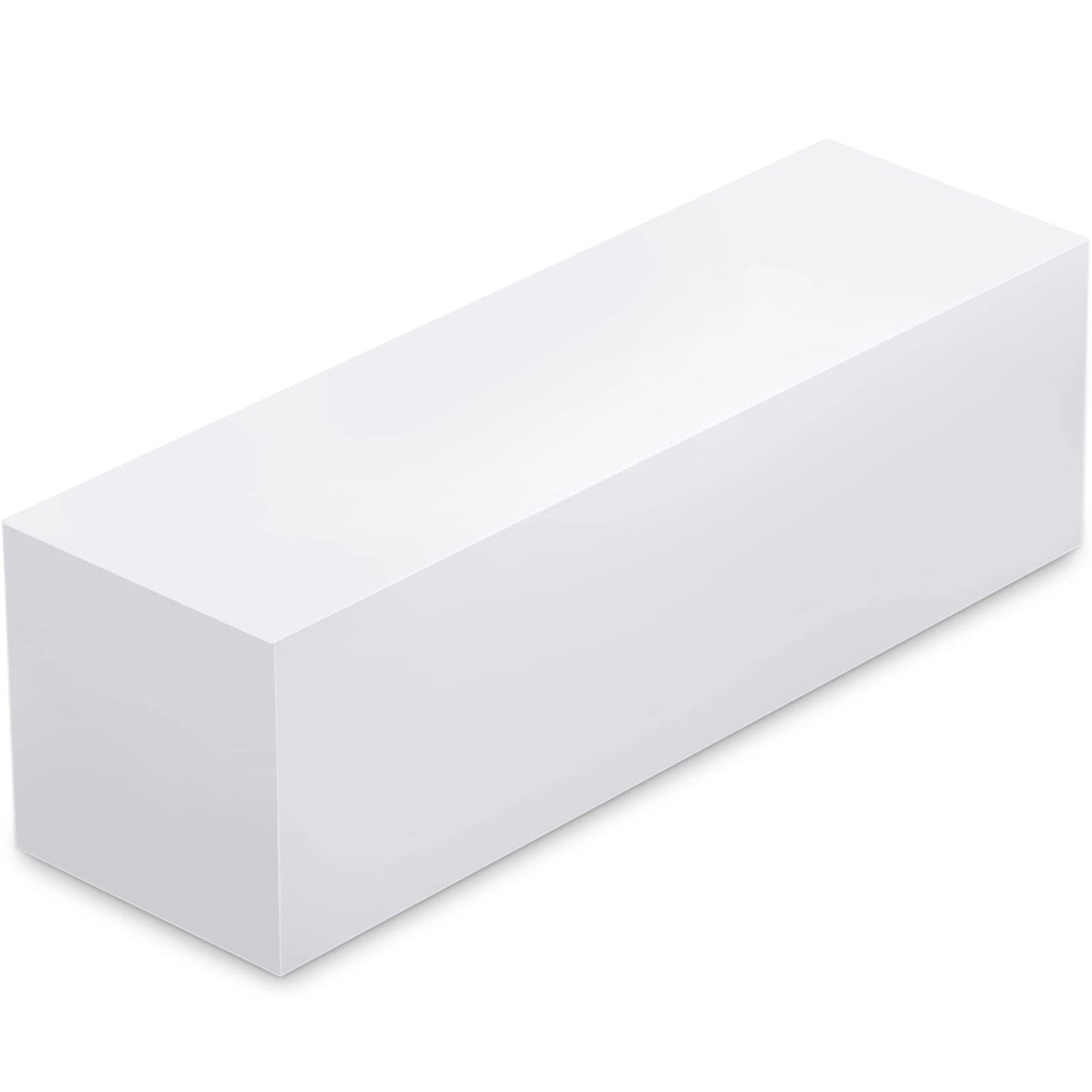 Weewooday Uhmv Tapping Block, Hdpe Plastic Block 7.9" x 2.4" x 2.4" - Polyethylene Solid Plastic Sheet White for Machining Planking Flooring Engineering DIY Projects Home