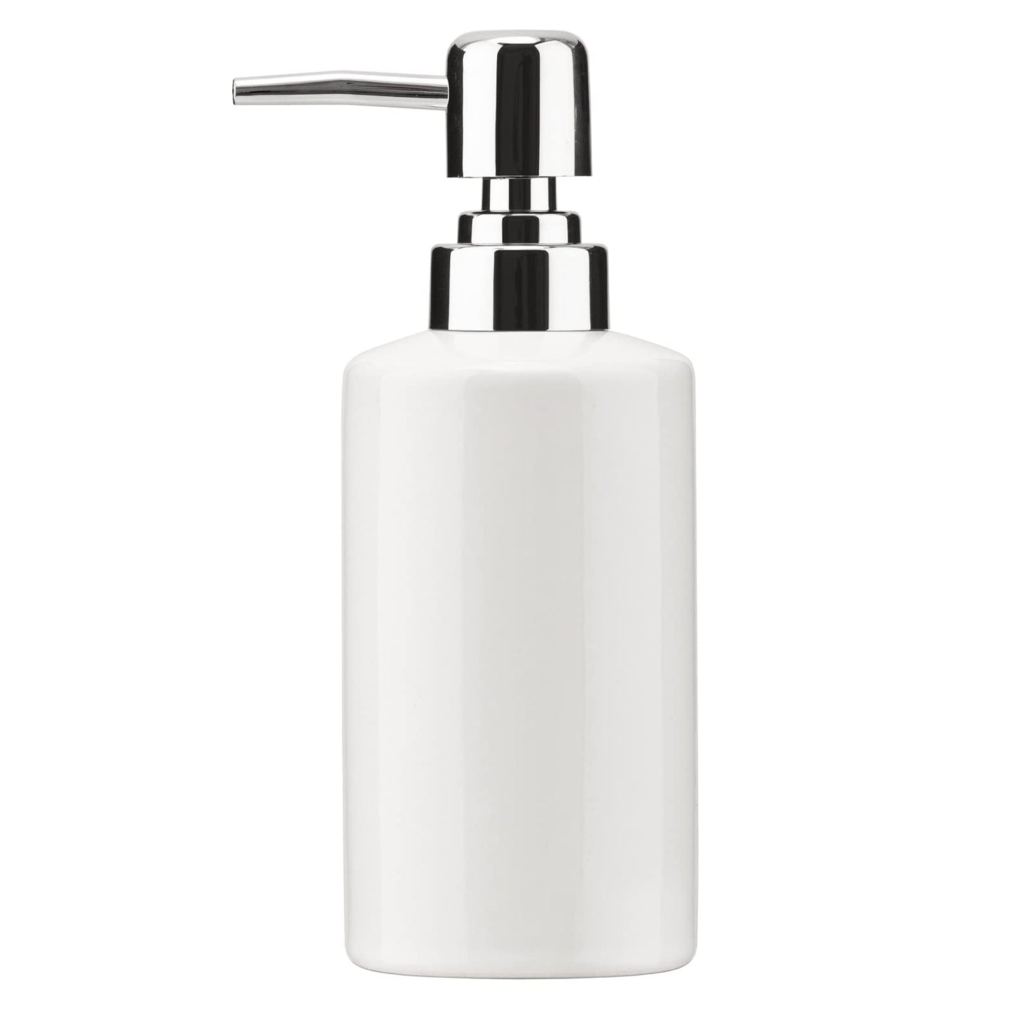 FE Soap Dispenser, 300ml/10oz Ceramic Liquid Soap Pump Dispenser, Refillable Dish Soap Dispenser for Kitchen Bathroom Washroom (White)