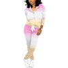 Nimsruc Two Piece Outfits For Women Casual Tracksuit Hoodie Jogging Suits Long Sleeve Sweatsuit Pants Sets Pink Yellow Gradient XXL