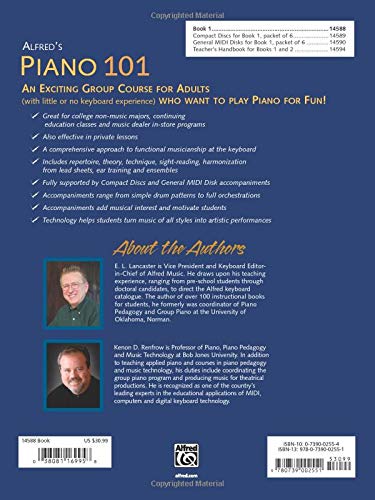 Alfred's Piano 101, Bk 1: An Exciting Group Course for Adults Who Want to Play Piano for Fun!, Comb Bound Book