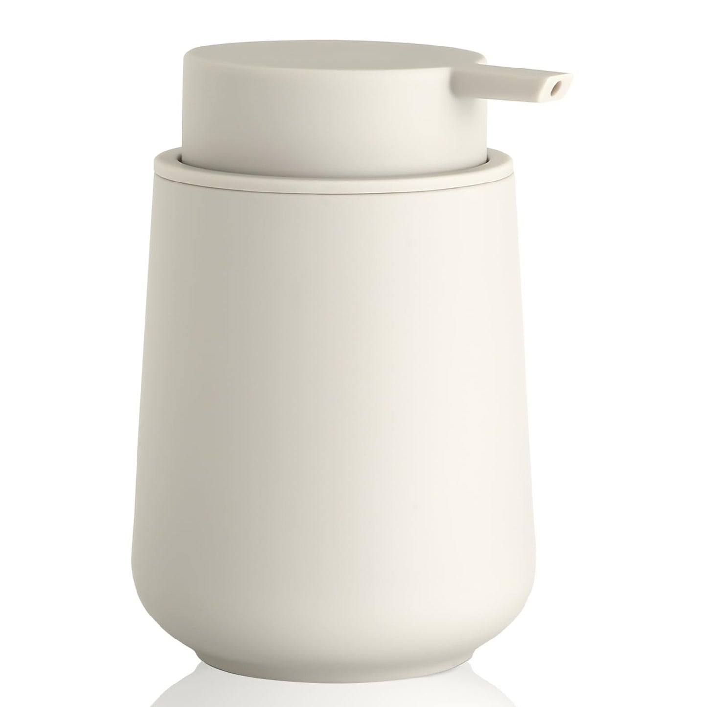 Matte Black Liquid Hand Soap Dispenser Plastic 11 oz - Modern Minimalist Style for Bathroom & Kitchen Countertop Refillable