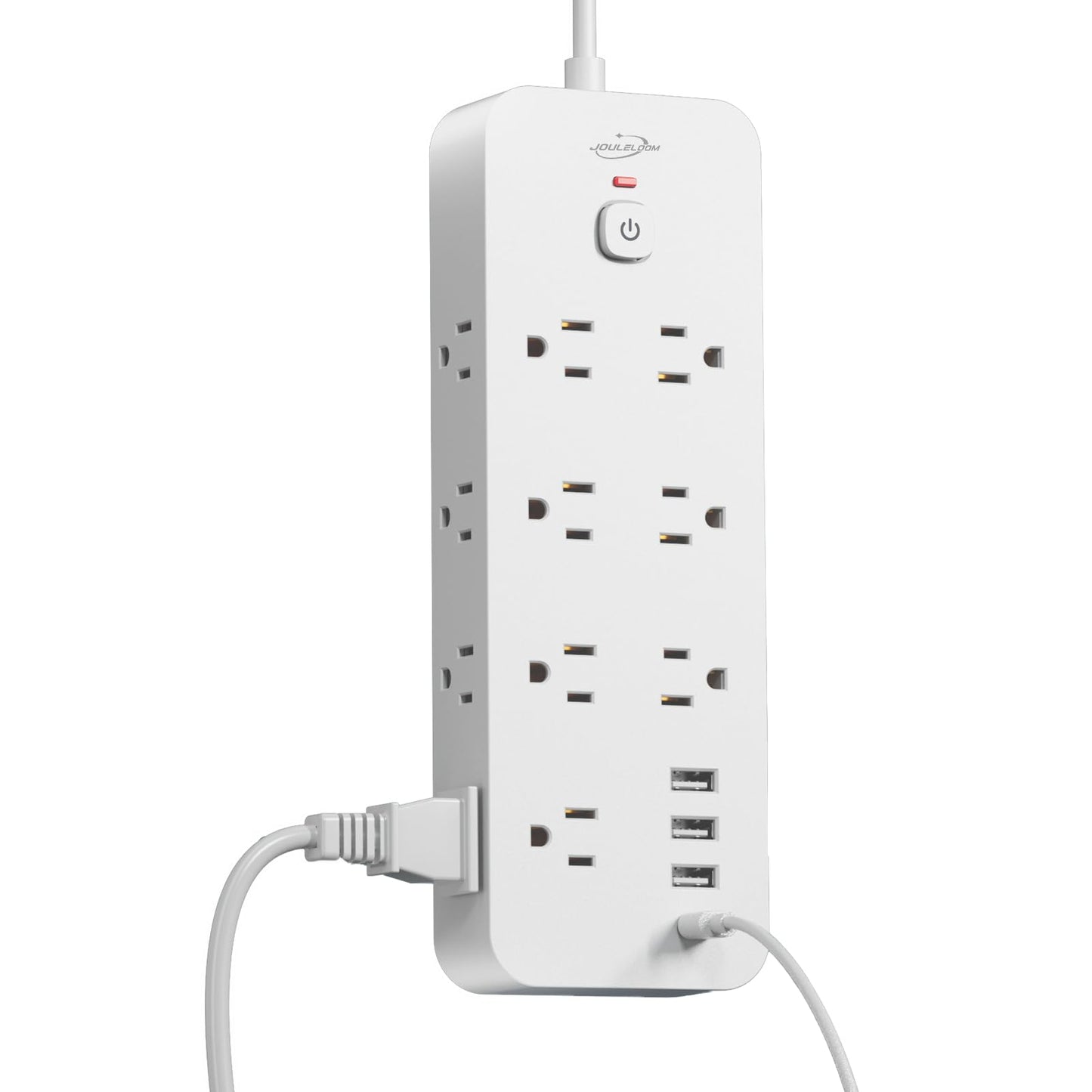 Surge Protector Power Strip with USB Ports, 14 AC Outlets with 4 USB Ports (1 USB C), 5 Feet Extension Cord with Multiple outlets, 1875W/15A, One Touch Switch Button, Wall Mountable for Home, Office