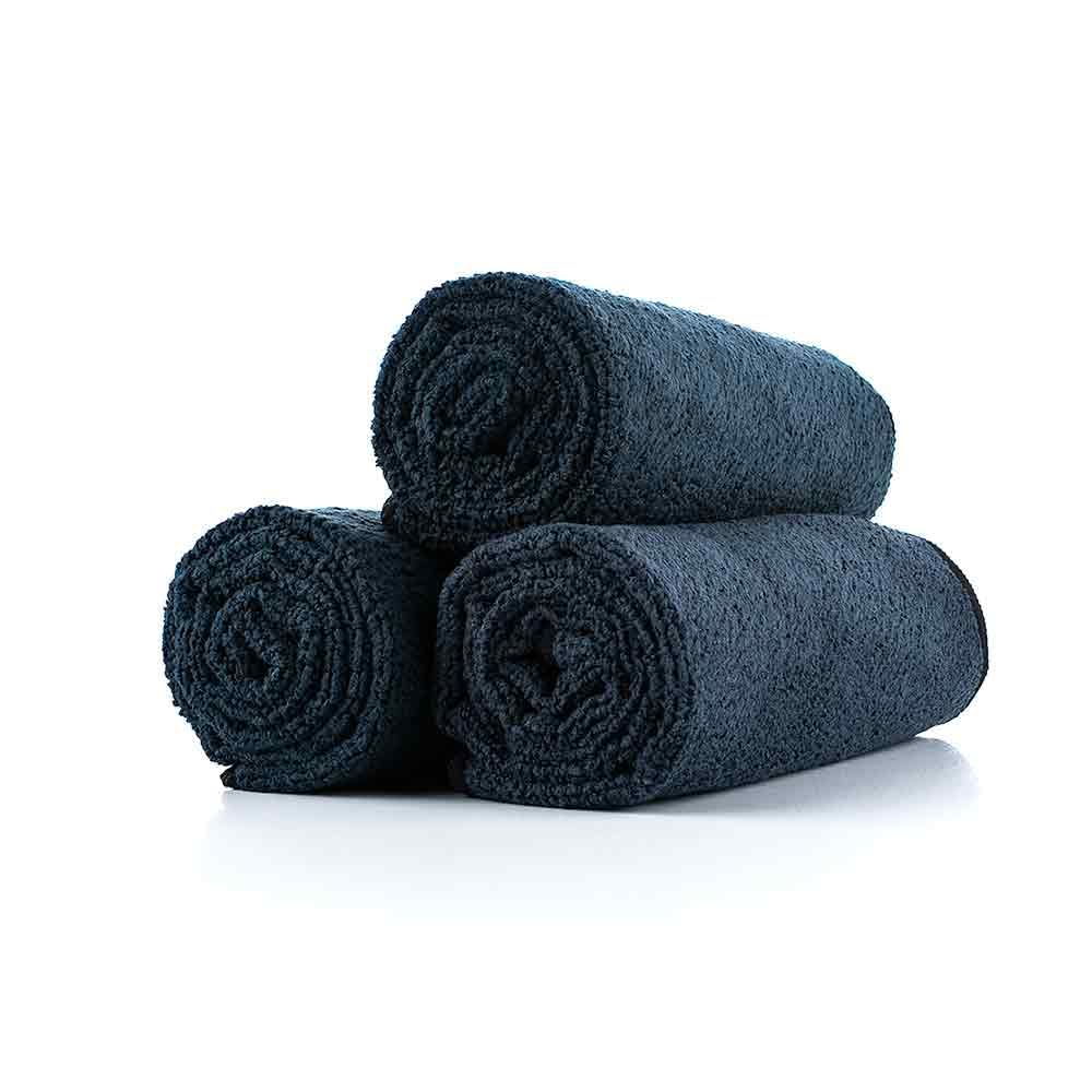 The Rag Company - Sport & Workout Towel - Gym, Exercise, Fitness, Spa, Ultra Soft, Super Absorbent, Fast Drying Premium Microfiber, 320gsm, 16in x 27in, Midnight (3-Pack)