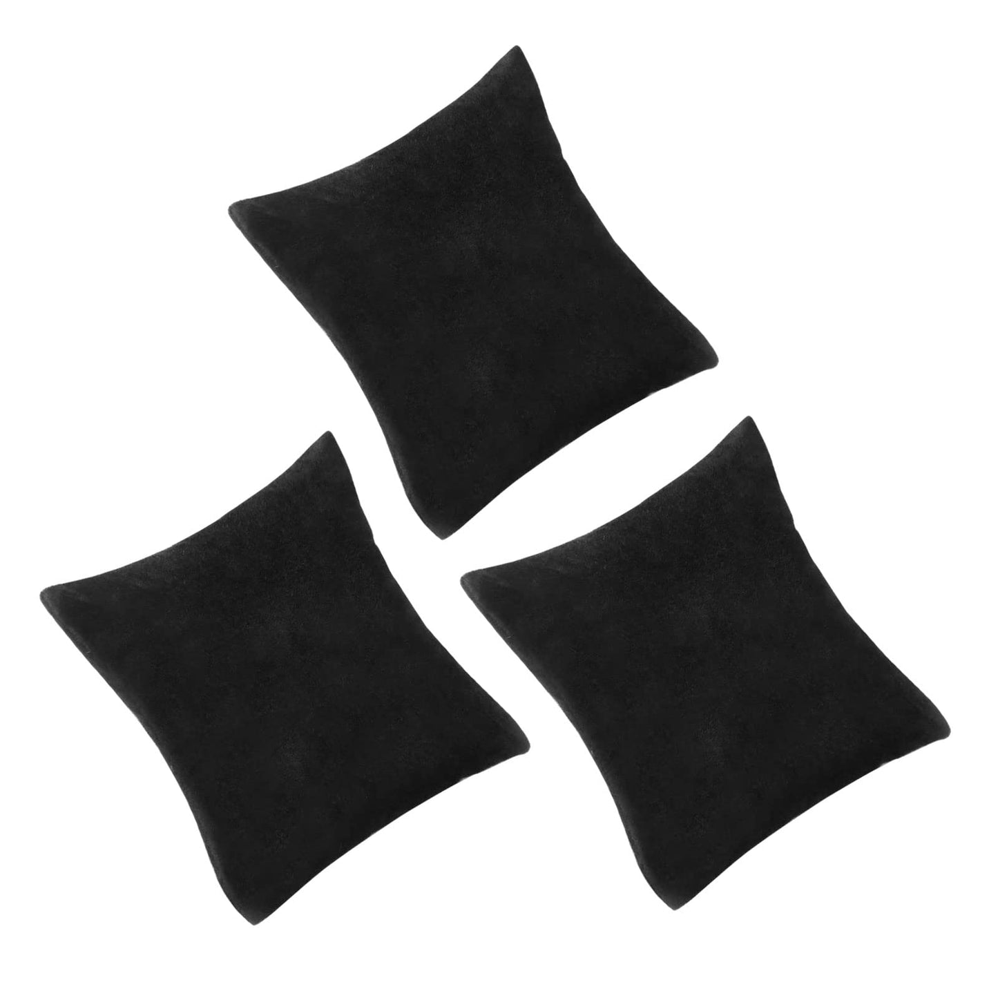 Lxnoap 3 pcs Black Velvet Bracelet Watch Pillow Jewelry Displays 3 inch Bracelet Bangle Watch Display Holder