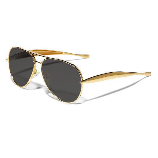 Retro Gold Aviator Sunglasses for Women Men, 2025 Metal Oversized 70s Aviators Sun Glasses