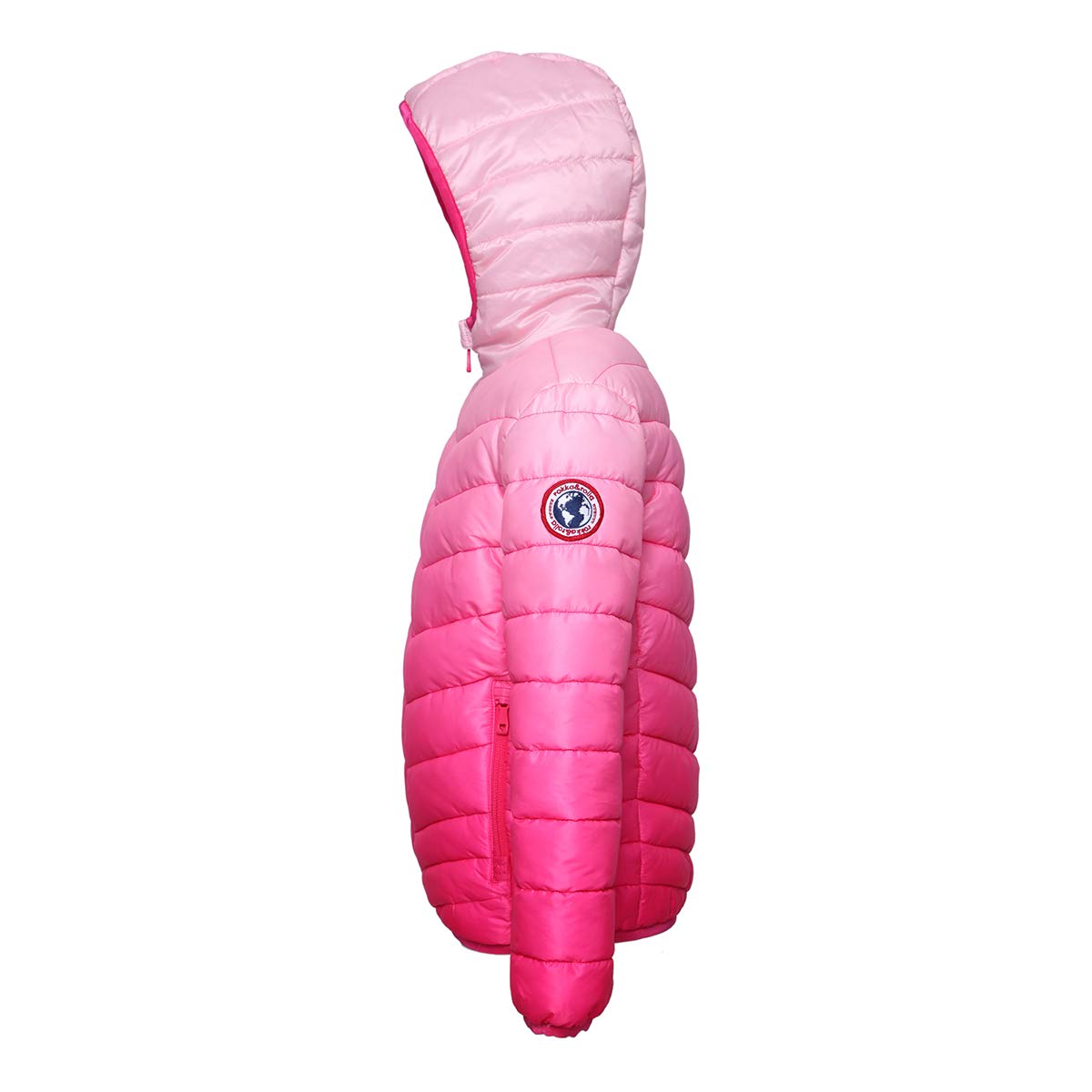 Rokka&Rolla Girls' Reversible Lightweight Puffer Jacket Hooded Water-Resistant Winter Coat