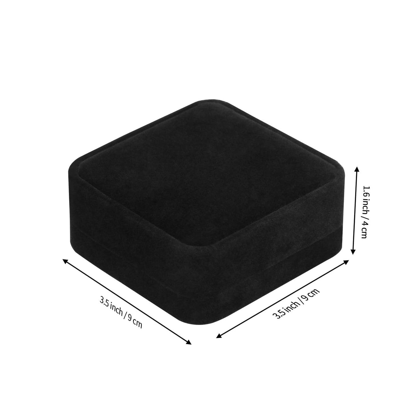 LETURE 4 Pieces Classic Velvet Bracelet Bangle Pendant Necklace Gift Box, Travel Jewelry Box Display Storage Case for Gift, Wedding, Engagement, Proposal, Birthday (Bracelet STYLE 1-4PCS)