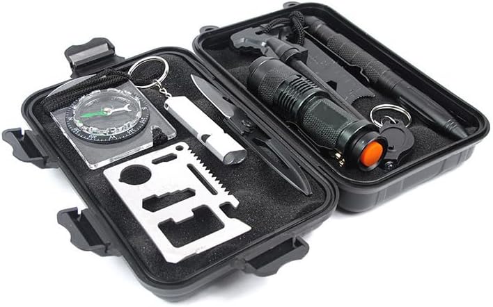 Survival Gear and Equipment 10 in 1, Survival Kits - Cool Tactical Gear Fishing Hunting Camping Outdoor Survival Tool Set
