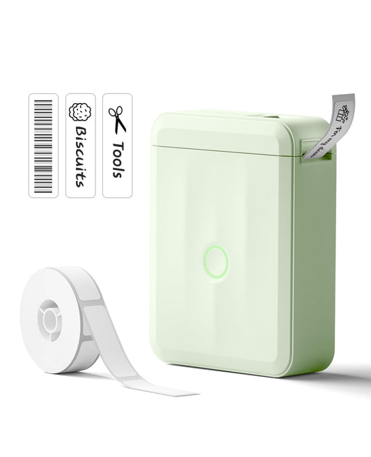 NIIMBOT Label Maker Machine D11 Label Printer Portable Wireless Connection Multiple Templates Available for Phone Easy to Use Office Home Organization USB Rechargeable