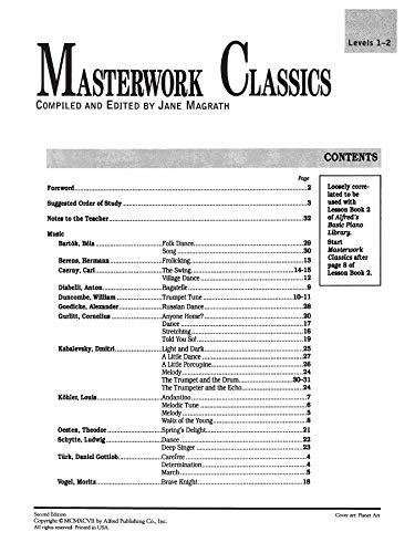 Masterwork Classics: Level 1-2, Book & Online Audio