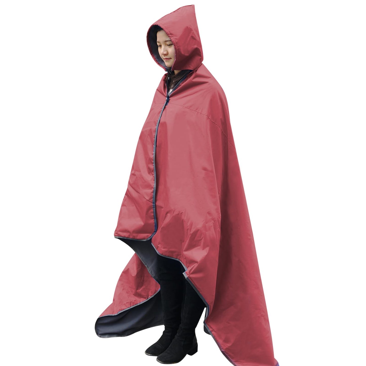 Outdoor Waterproof Camping Blanket - Hooded Fleece Windproof Blanket for Stadium, Sporting Events, Concert, Picnic, Car, Boat - Packable Camp Blanket for Cold Weather, Camping Gear Must Haves