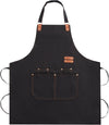 Apron for Men Women, Chef Apron with Adjustable Neck Strap, Heavy Duty Apron for Men with Pockets, Aprons for Cooking, Baking, Gardening, Woodwork, Hair Stylist, BBQ,Grill