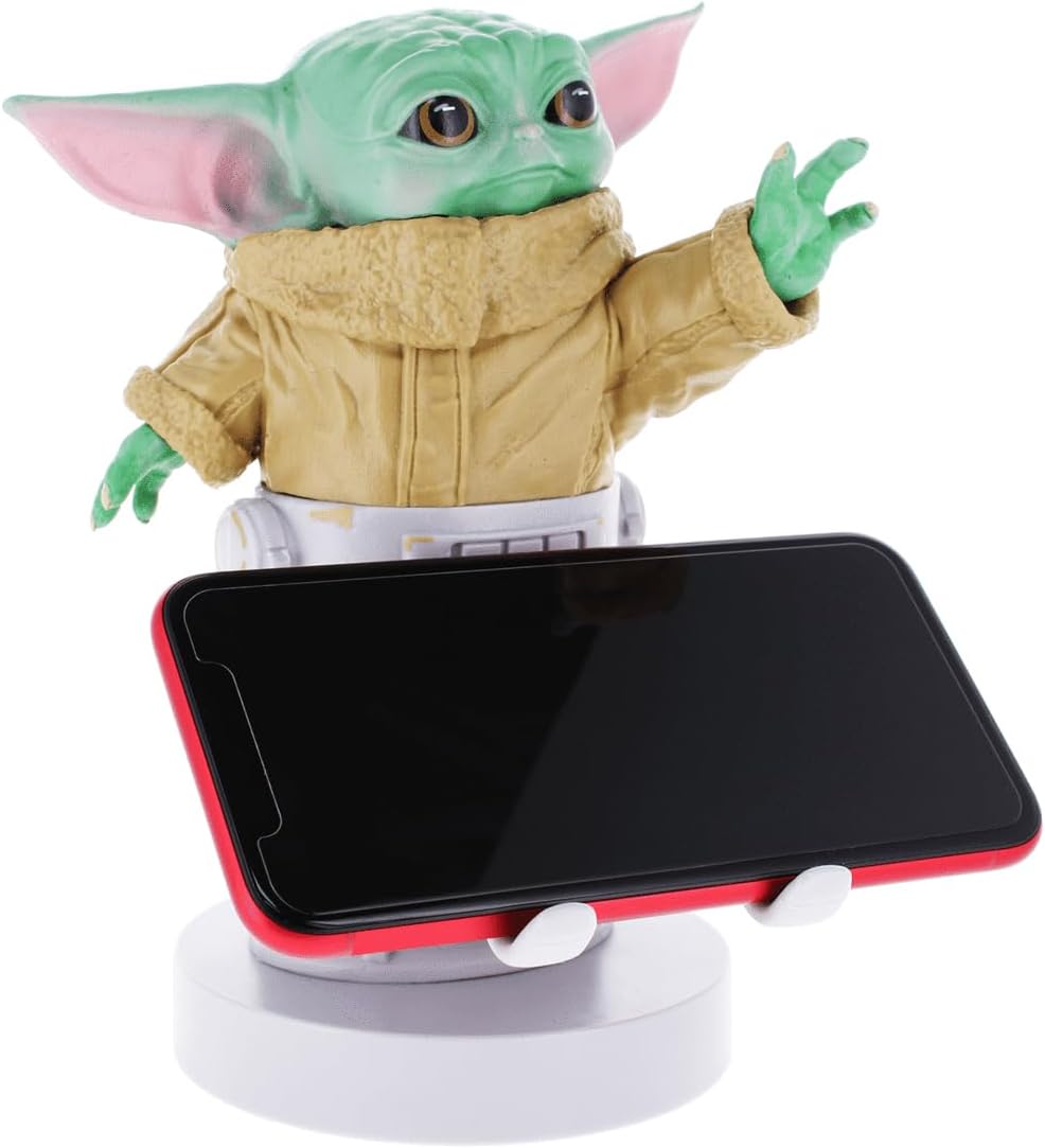 Exquisite Gaming: The Mandalorian: The Child - Star Wars Original Mobile Phone & Gaming Controller Holder, Device Stand, Cable Guys, Licensed Figure , Green