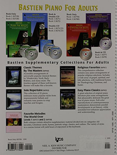 KP1B - Bastien Piano for Adults, 1 Book Only: A Beginning Course: Lessons, Theory, Technic, Sight Reading