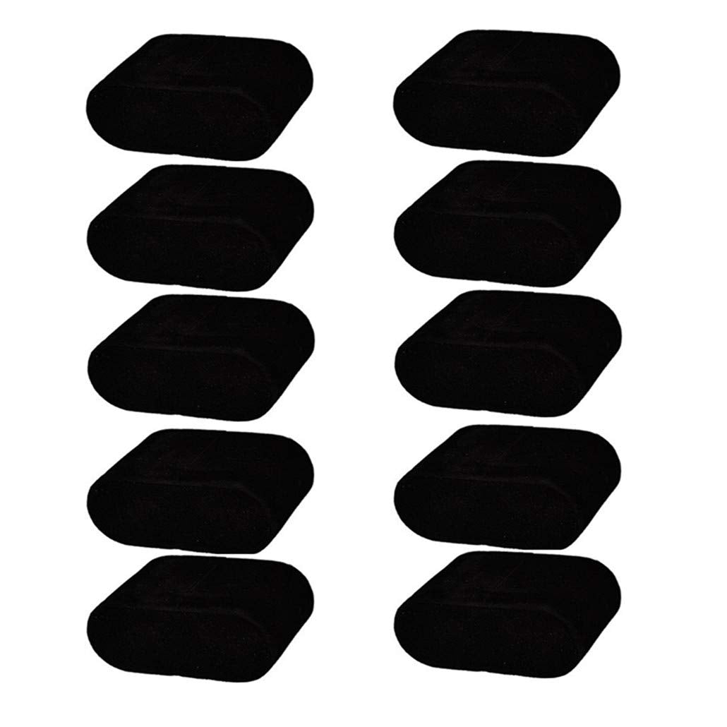 Colorsheng 10 pcs Velvet Small Bracelet Watch Pillow for Watch Box Jewelry Display Storage Case (Black)