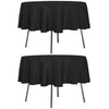 sancua 2 Pack Round Tablecloth 60 Inch Black, Stain and Wrinkle Resistant Table Cloth - Washable Polyester Table Cover for Dining Tables, Buffet Parties and Camping