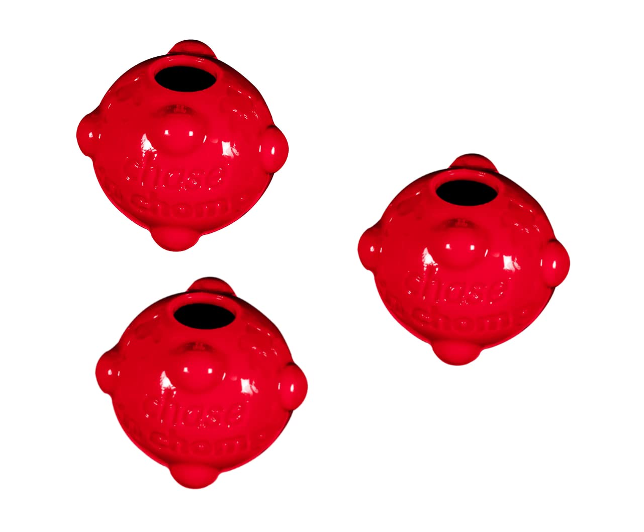 Chase 'n Chomp Amazing Squeaker Ball Toy for Pets (Molecule 3 Pack)