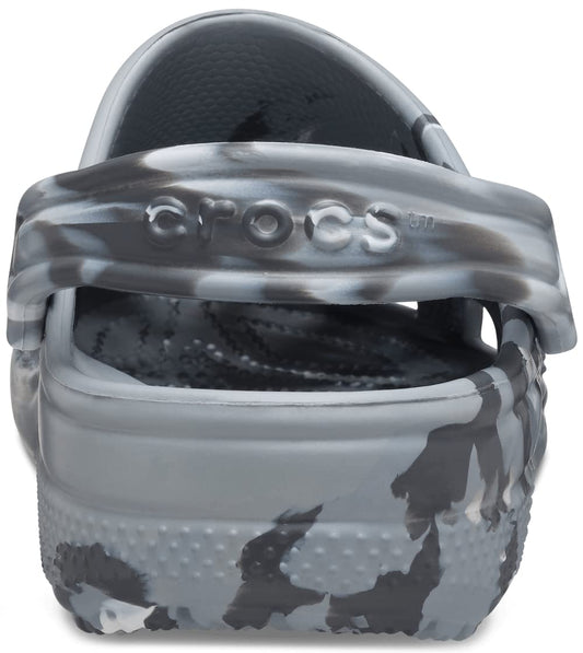Crocs Classic Marbled Tie-Dye Clog Light Grey/Multi Men's 2, Women's 4 Medium