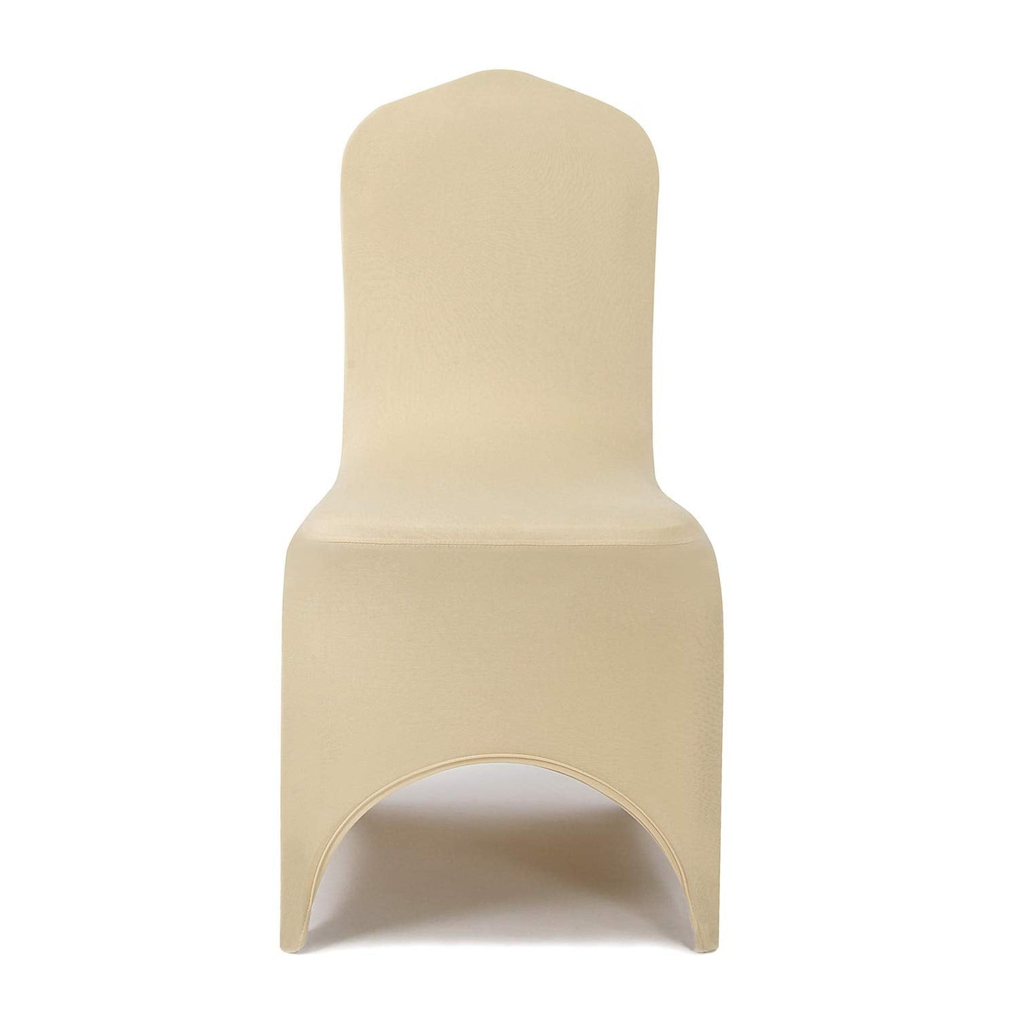 Peomeise Stretch Spandex Chair Cover for Wedding Party Dining Banquet Event with Open Back (Champagne,6pcs)