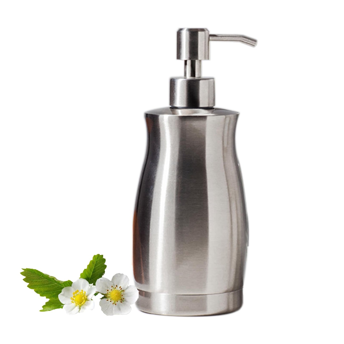 304 Stainless Steel Countertop Black Soap Dispenser Rust Resistant Leak-Proof Liquid Hand Sanitizer Pump with Hopper,for Kitchen Sink, Countertop, Bathroom (13.5oz/400ml)