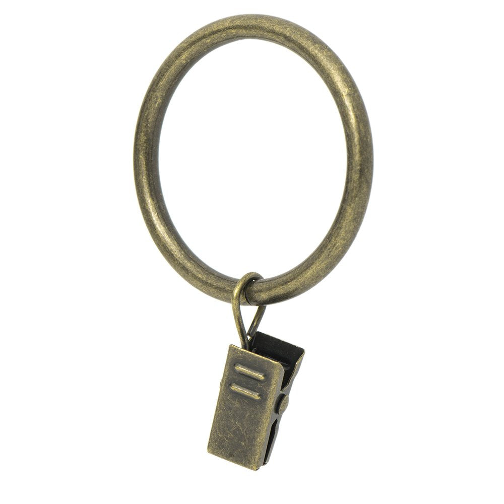 Ivilon Drapery Curtain Clip Rings - Clips Ring for Panels 1.7", Set of 14 Warm Gold