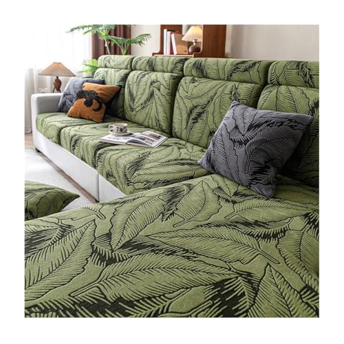 Couch Cushion Covers,Comfort Soft Magic Sofa Covers Washable, Wear Resistant Universal Sofa Cushion (Green,M (W65-85cm*L85-135cm*H5-20cm))