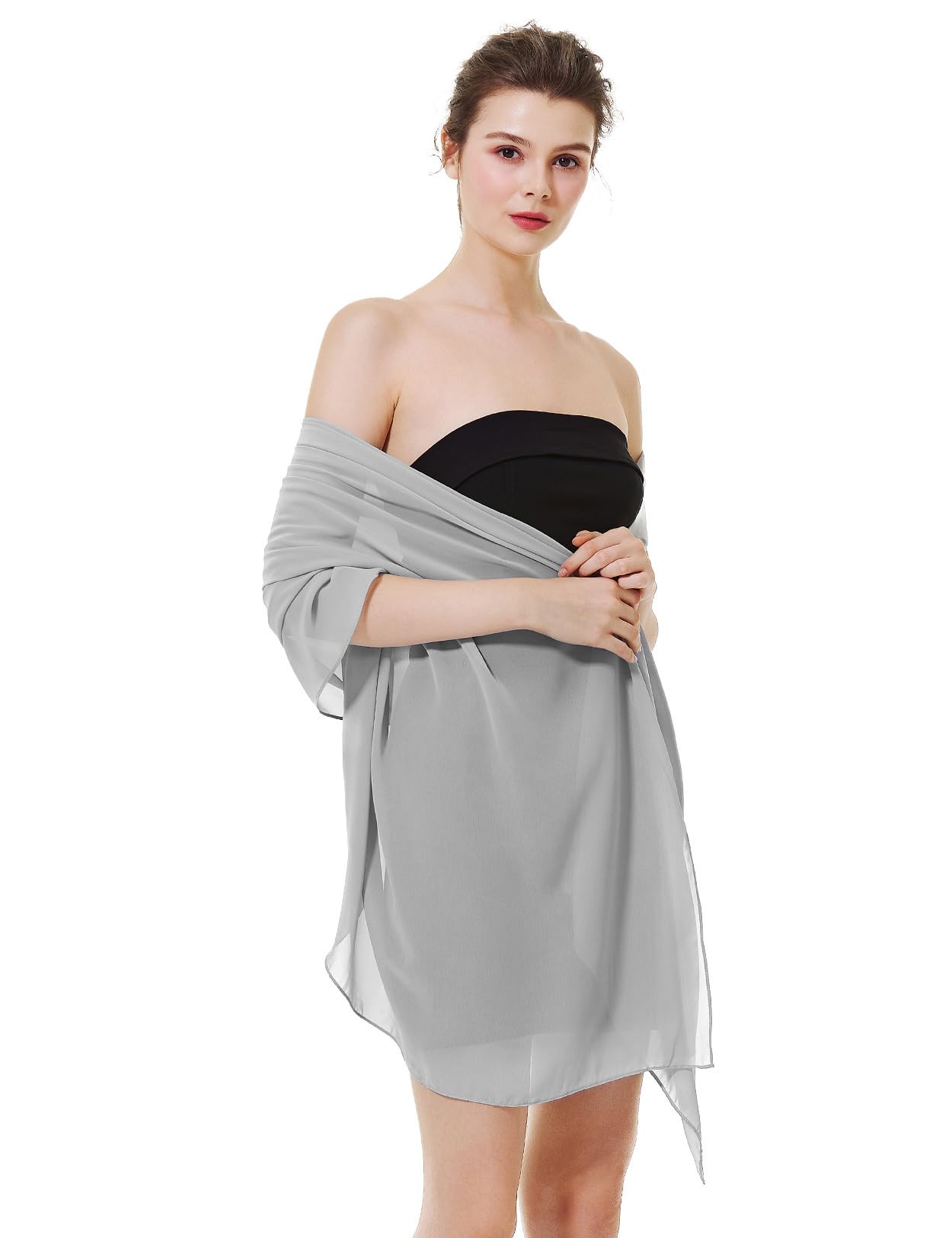 BEAUTELIATE Soft Chiffon Scarfs Shawls and Wraps for Evening Dresses Bridal Wedding Shawl Wraps