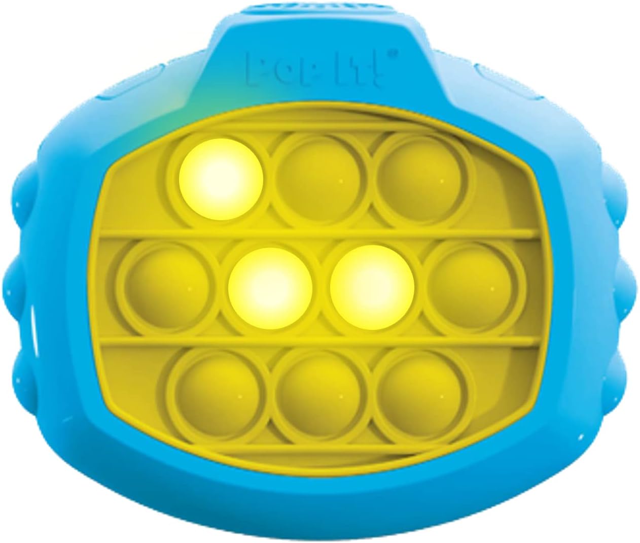 Pop It! Pro - The Original Light Up, Pattern Popping, Pop It! Game from Buffalo Games,Blue and Yellow