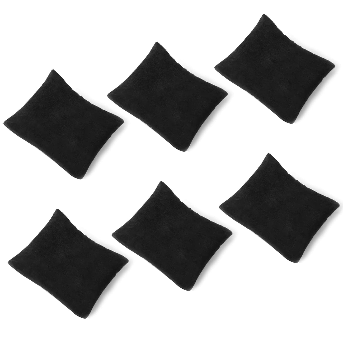 Golden Pearl 6pc-Velvet Small Bracelet/Watch Pillow Jewelry Displays (Black)