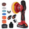 Cordless Car Buffer Polisher w/ 2x2000mAh 21V Batteries, 6 Inch Car Buffer Waxer Kit, Car Polishing Machine w/Extra 18 PCS Attachments & 6 Variable Speed, Car Buffer Polisher for Car Detailing