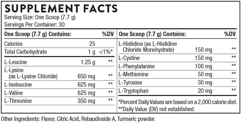 THORNE - Amino Complex - Clinically-Validated EAA and BCAA Powder for Pre or Post-Workout - Promotes Lean Muscle Mass & Energy Production* - NSF Certified for Sport - 30 Servings - 8.1 Oz - Lemon