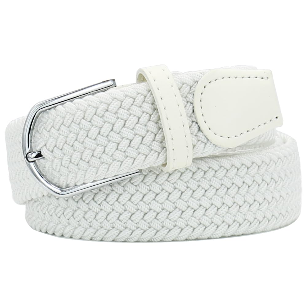 Multicolored Elastic Woven Golf Belts Casual Braided Stretch Belt for Men and Women