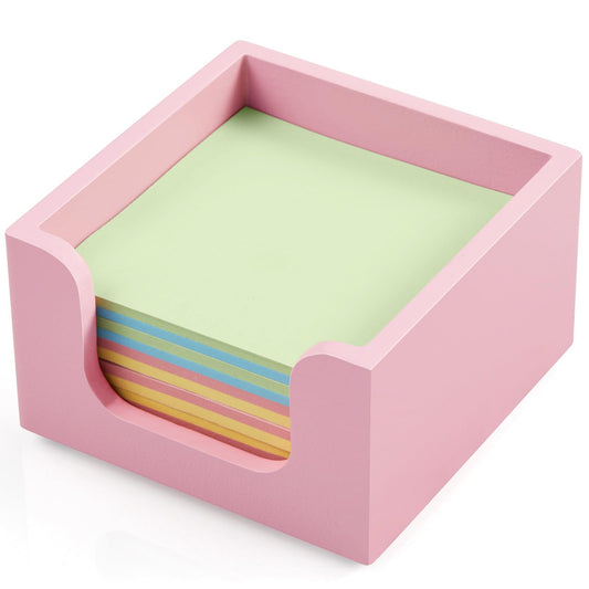Acacia Wood Sticky Note Holder, Post It Note Dispenser for Office Desk Accessories, Self Stick Note Pad Holder, Memo Pad Holder Dispenser Organizer for School Office Desk Supplies