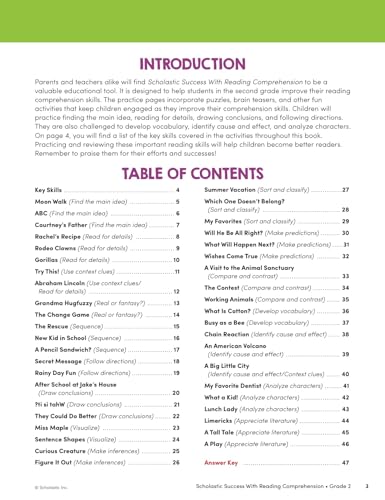 Scholastic Success with Reading Comprehension Grade 2 Workbook