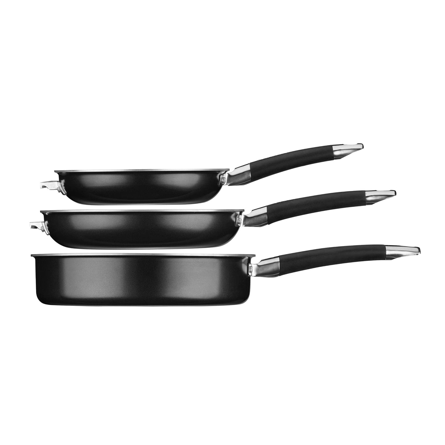 Cuisinart N51-12BK SmartNest Nonstick Aluminum Nesting Cookware Set, 12 Piece, Black