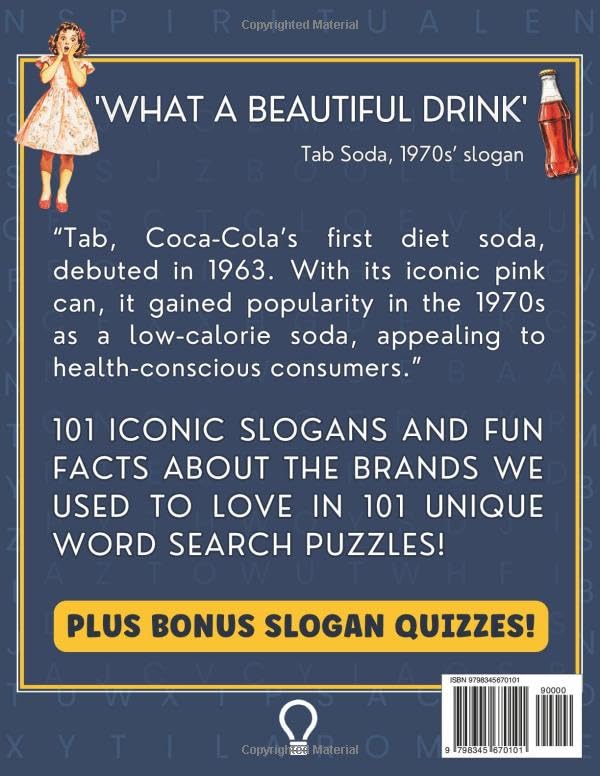 Nostalgic Brand Ads Large Print Word Search: 101 Iconic Brand Slogans & Fun Facts in Relaxing Retro Wordfind Brain Game Puzzles for Adults and Seniors (A New Kind of Nostalgia)