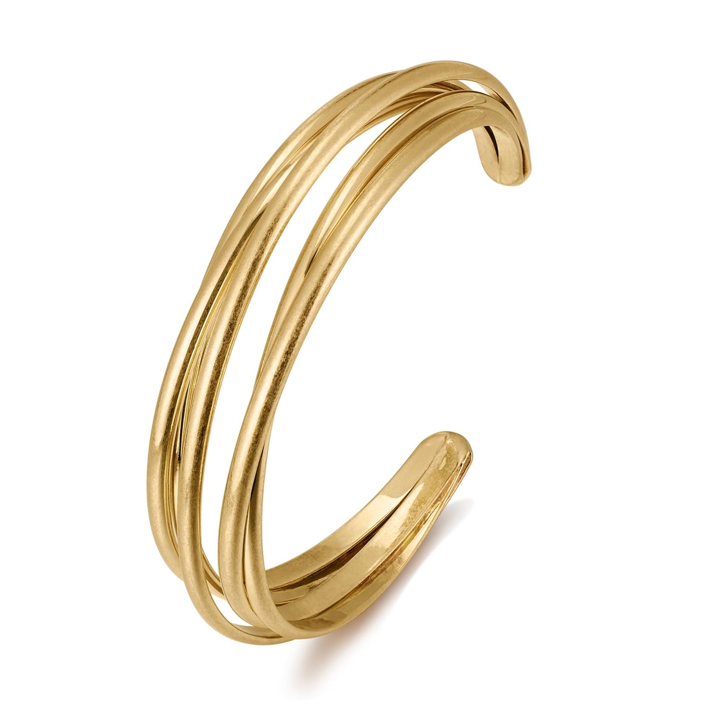 Gold Cuff Bracelet for Women Chunky Multi-layer Cross Wire Open Bracelet Hollow Wide Cuff Bracelets Adjustable Gold Open Cuff Bangle Bracelet