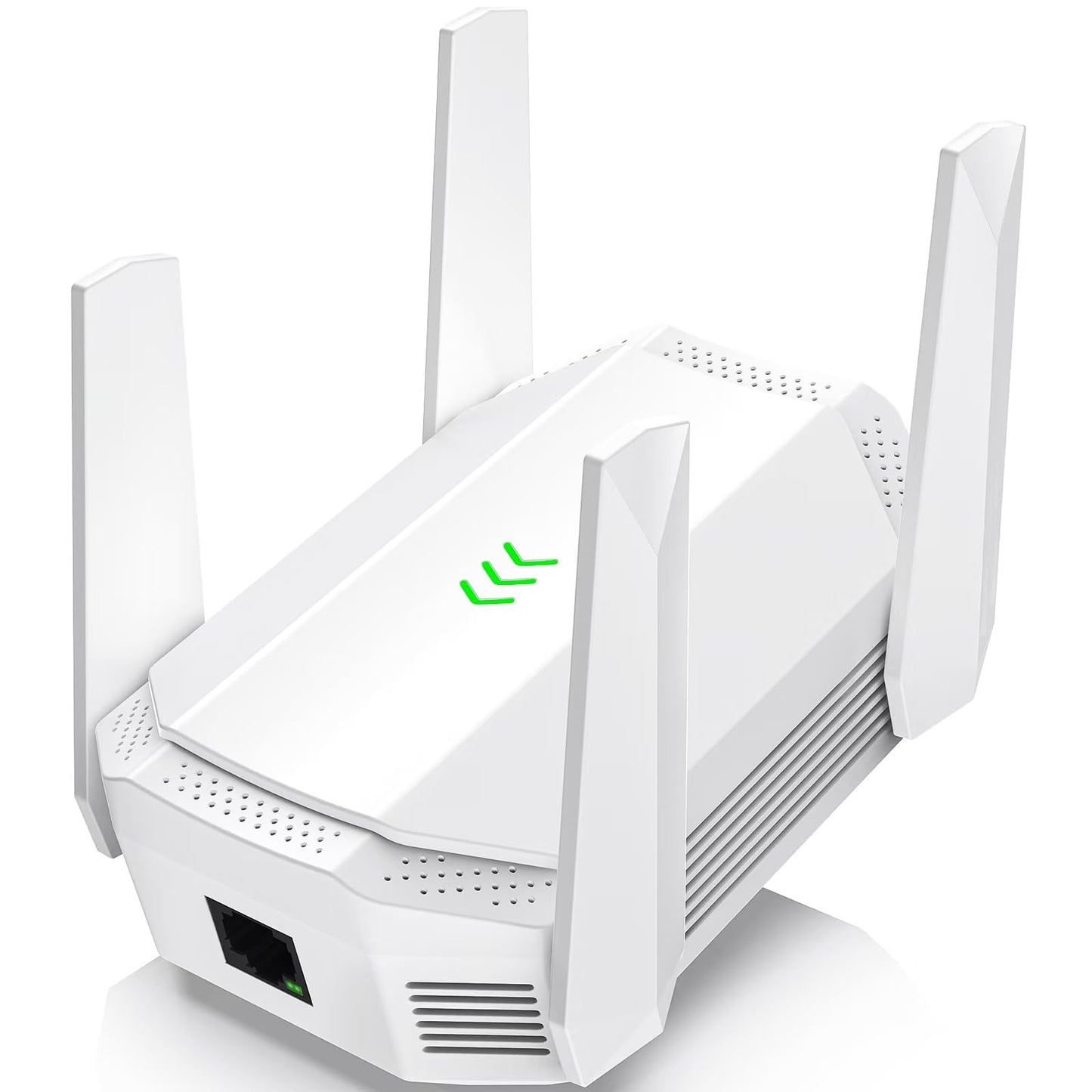 AX3000 WiFi 6 Extender, Dual Band WiFi Extender Signal Booster, Internet Booster with Gigabit Ethernet Port, Covers Up to 12,000sq.ft and 99 Devices, Faster Speed and Easy Setup, White