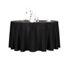 Ascoza 2pack 108 Inch Black Round Tablecloth in Polyester Fabric for Wedding/Banquet/Restaurant/Parties