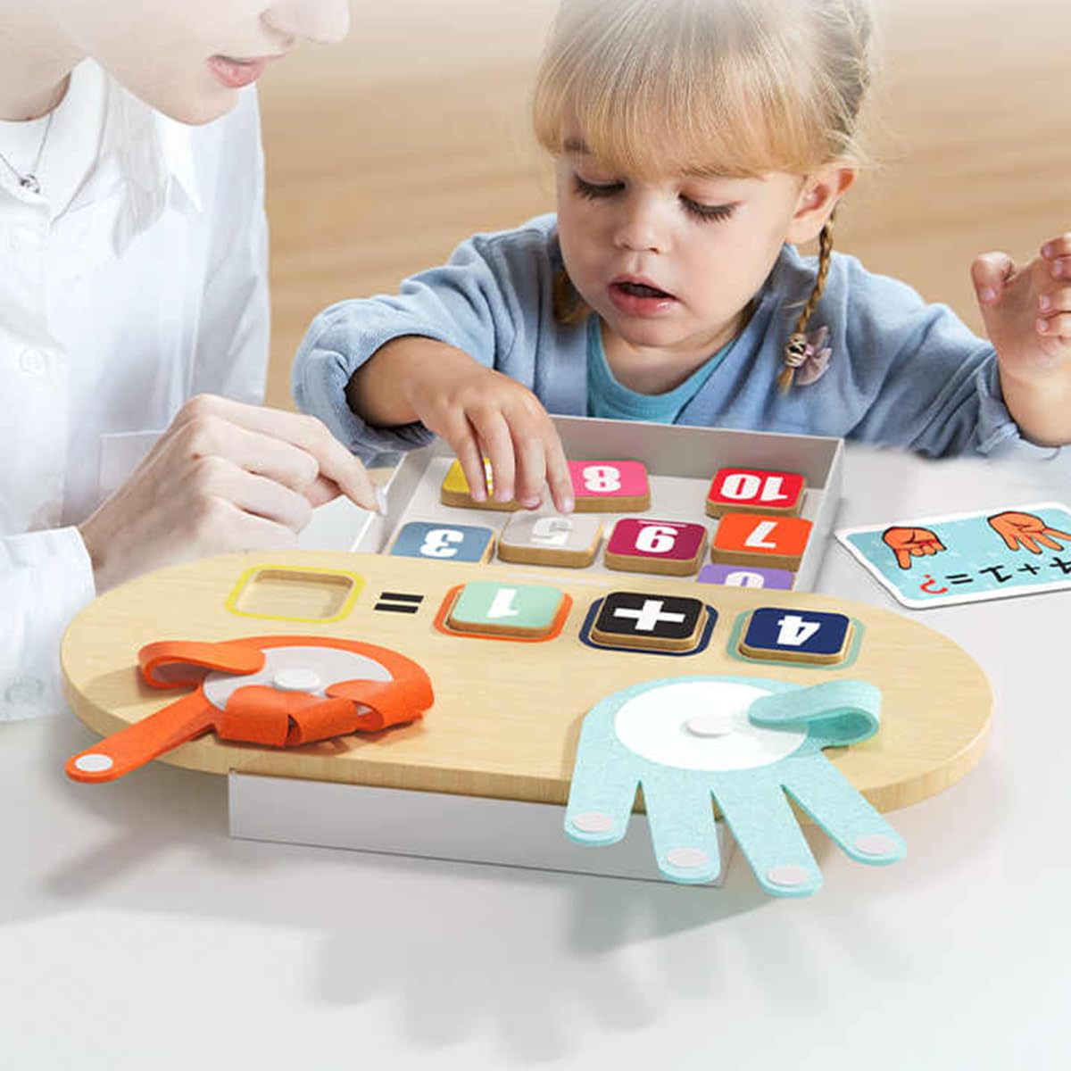 TOP BRIGHT Preschool Learning Toys for Toddlers 2-4, Educational Math Manipulatives Number Counting Blocks for Kids, Montessori Toys for 3 4 5 Year Old Finger Math Toy