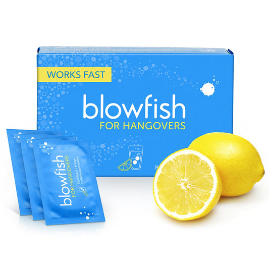 Blowfish for Hangovers - Fast Hangover Relief in 15 Minutes | Headache Relief, Energy, and Hydration in One Step | Single Box