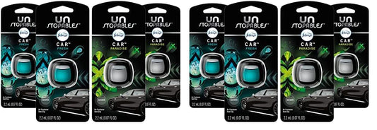 Febreze Unstopables Car Odor-Fighting Car Freshener Vent Clip Fresh Scent, .07 oz. Car Vent Clip, Pack of 4 (Packaging may vary)