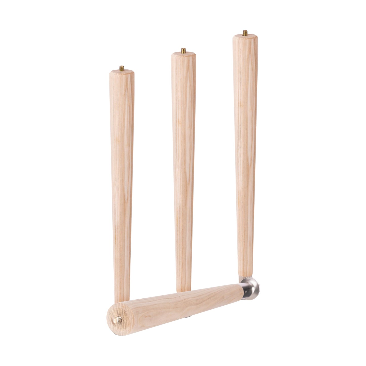 Waddell Round Taper Leg (4 Count, 16" H) | Self Leveling Quick Mount Wooden Legs with 5/16" #18 Hanger Bolt | Decorative Unfinished Furniture Legs for DIY Home Improvement | Mid Century Modern Decor