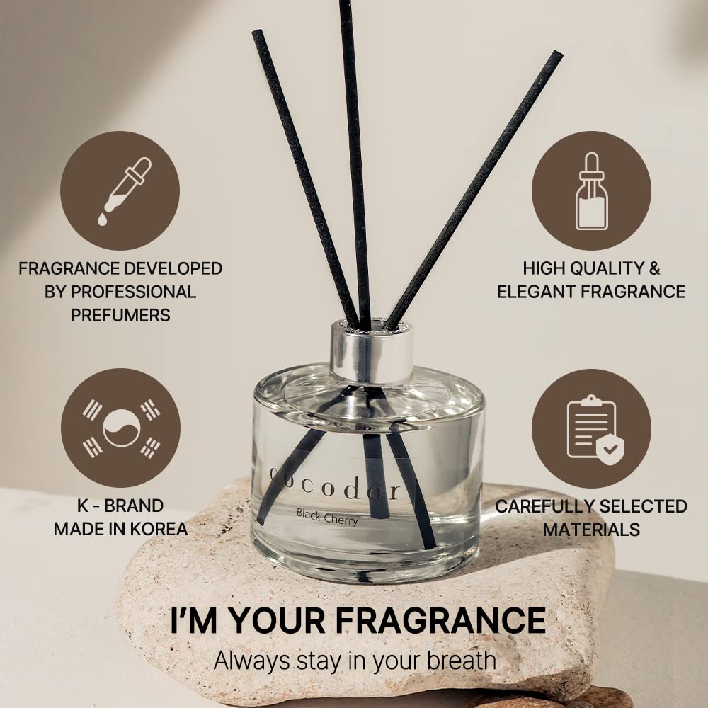 COCODOR Signature Reed Diffuser Set/April Breeze / 6.7oz /1 Pack/Home Fragrance Diffuser, Oil Scent Diffuser for Bathroom Shelf Decor