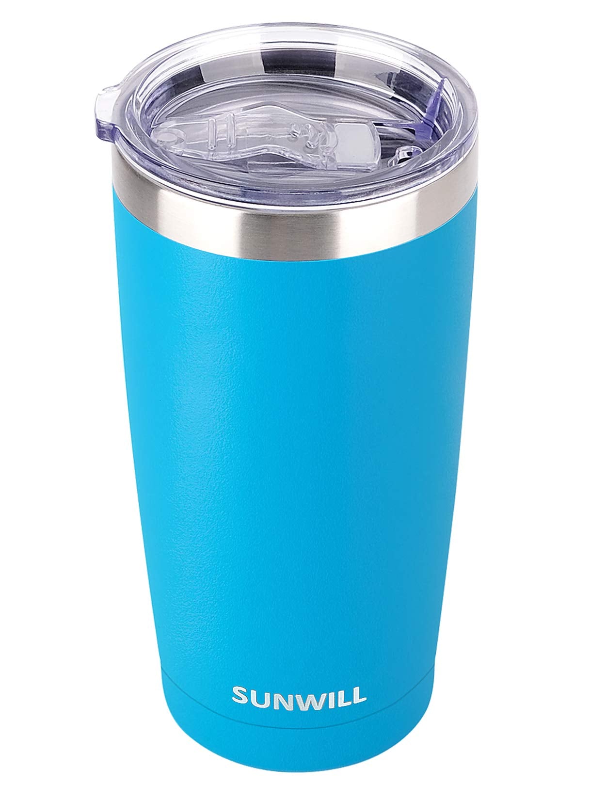 SUNWILL Travel Coffee Tumbler 20 oz, Insulated Mug with Lid, Stainless Steel Cup for Outdoor, Powder Coated Dark Green