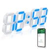 EDUP HOME 3D LED Clock Desk Alarm Clock Wall Clock with Remote Control, 9.7" LED Electronic Clocks, Snooze Model, Temperature, Night Light Auto/Custom Brightness