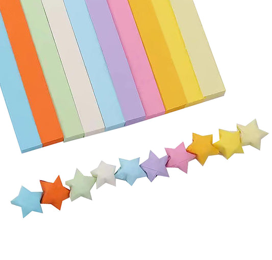1080 Sheets Origami Star Paper 6 Macaron Color Strips Double Sided Lucky Star Decoration Folding Paper for DIY Hand Art Crafts, School Teaching Supplies (macaron-1080 sheets)