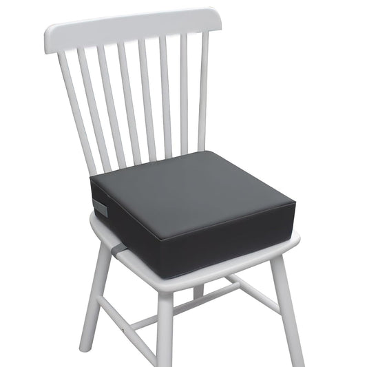 Eiury Booster Seat for Dining Table, PU Anti-Scratch Easy Cleaning Kids Toddler Booster Seat for Table, Portable Increasing Booster Cushion with Non-Slip Bottom and Adjustable Elasticity Straps