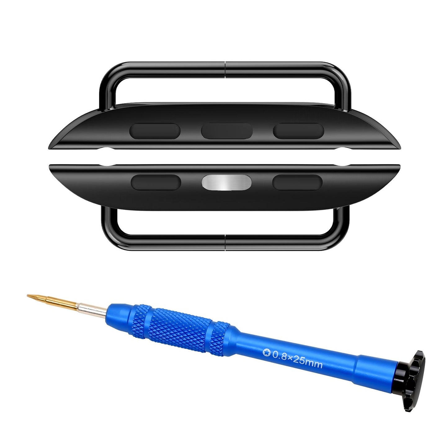 OMECKY Watch Band Connectors Adapter for Apple Watch for iWatch Ultra (49mm) / Series 10 42mm 46mm 9 8 7 (41mm 45mm) Series 6 5 4 SE (44mm 40mm) Series 3 2 1 (42mm 38mm) Straps